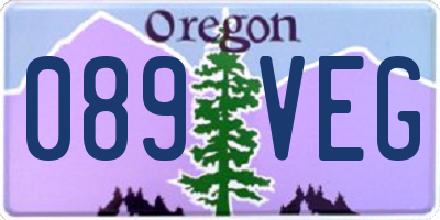 OR license plate 089VEG