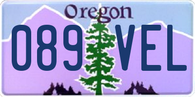 OR license plate 089VEL