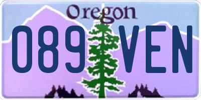 OR license plate 089VEN