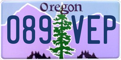 OR license plate 089VEP