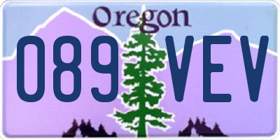 OR license plate 089VEV