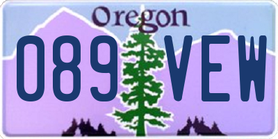 OR license plate 089VEW