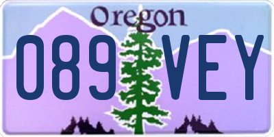 OR license plate 089VEY