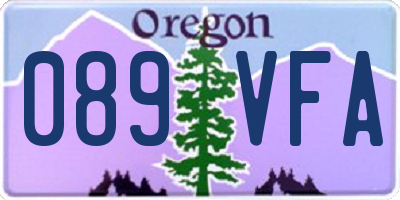 OR license plate 089VFA