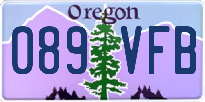 OR license plate 089VFB