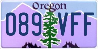 OR license plate 089VFF
