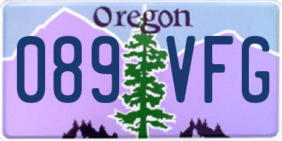OR license plate 089VFG