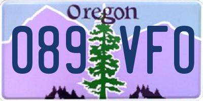OR license plate 089VFO