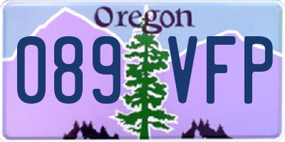 OR license plate 089VFP