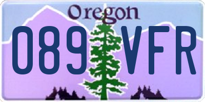 OR license plate 089VFR