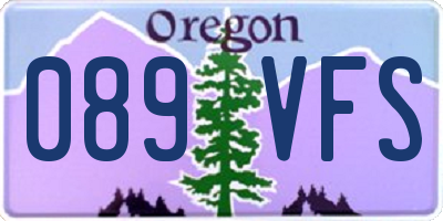 OR license plate 089VFS