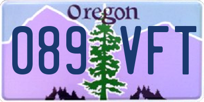 OR license plate 089VFT
