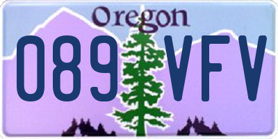 OR license plate 089VFV