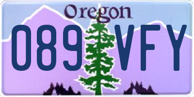 OR license plate 089VFY