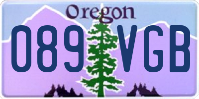 OR license plate 089VGB