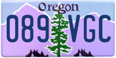 OR license plate 089VGC