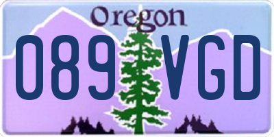 OR license plate 089VGD