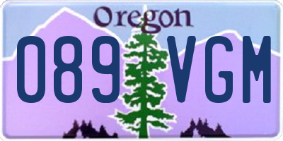 OR license plate 089VGM