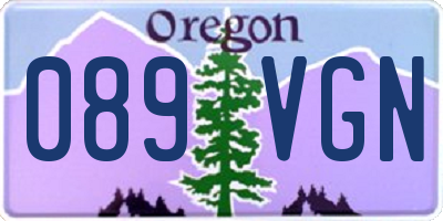 OR license plate 089VGN