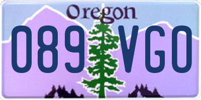 OR license plate 089VGO