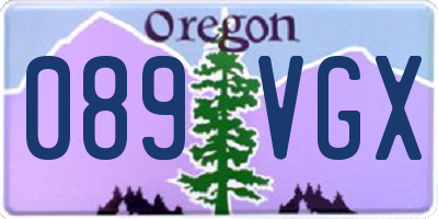 OR license plate 089VGX