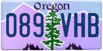 OR license plate 089VHB