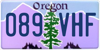 OR license plate 089VHF