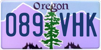 OR license plate 089VHK