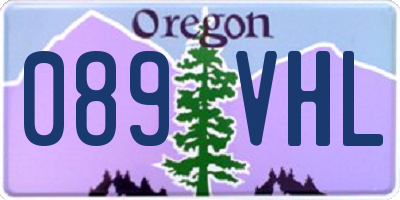 OR license plate 089VHL