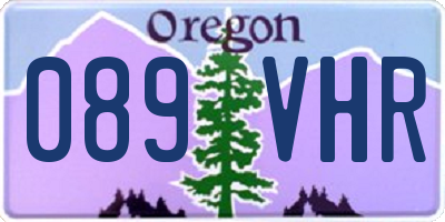 OR license plate 089VHR