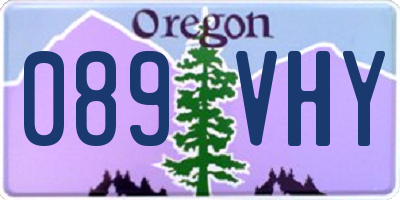 OR license plate 089VHY