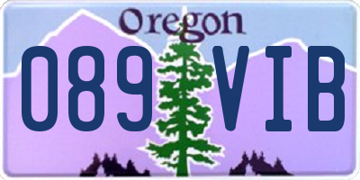OR license plate 089VIB