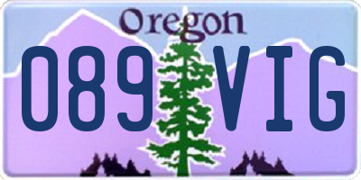 OR license plate 089VIG