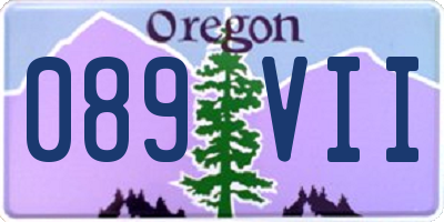 OR license plate 089VII