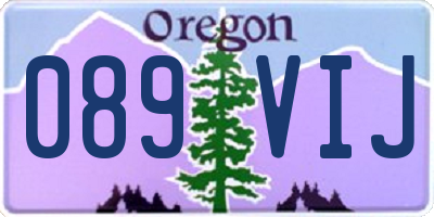 OR license plate 089VIJ