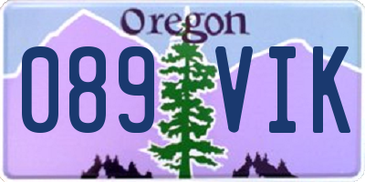 OR license plate 089VIK