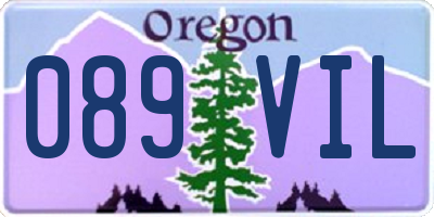 OR license plate 089VIL