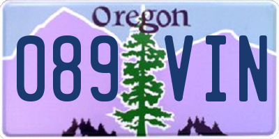 OR license plate 089VIN