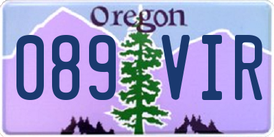OR license plate 089VIR
