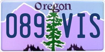OR license plate 089VIS