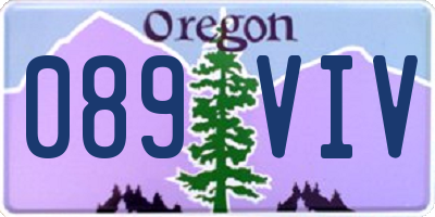 OR license plate 089VIV