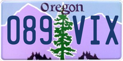 OR license plate 089VIX