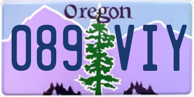 OR license plate 089VIY