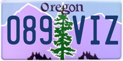 OR license plate 089VIZ