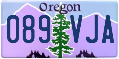 OR license plate 089VJA