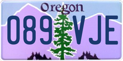 OR license plate 089VJE