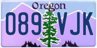 OR license plate 089VJK
