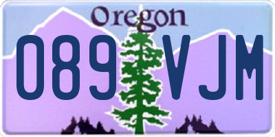 OR license plate 089VJM