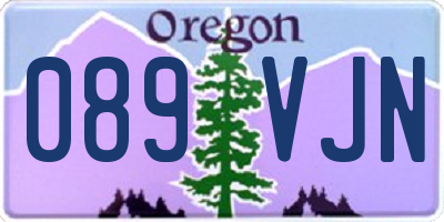 OR license plate 089VJN