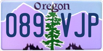 OR license plate 089VJP